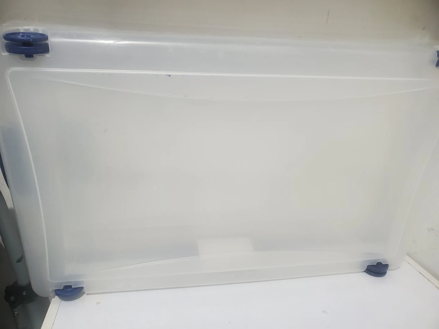 Clear Plastic Storage Bin with Lid - photo 2