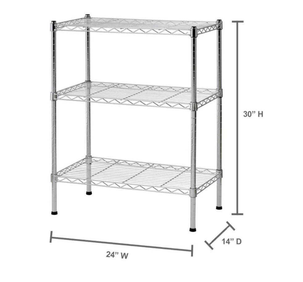 3-Tier Wire Shelving Unit - photo 3