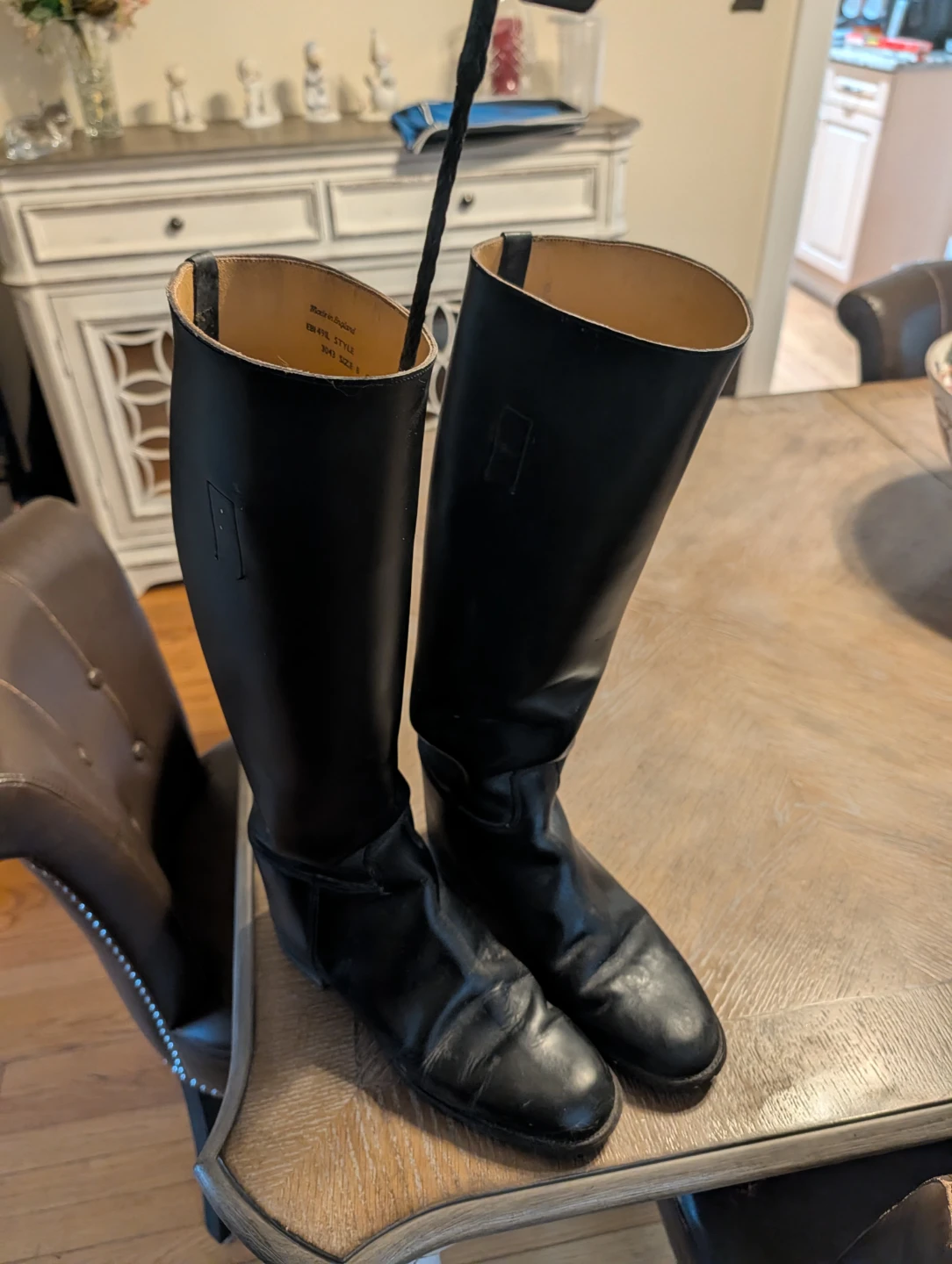 Black Riding Boots - Size 8