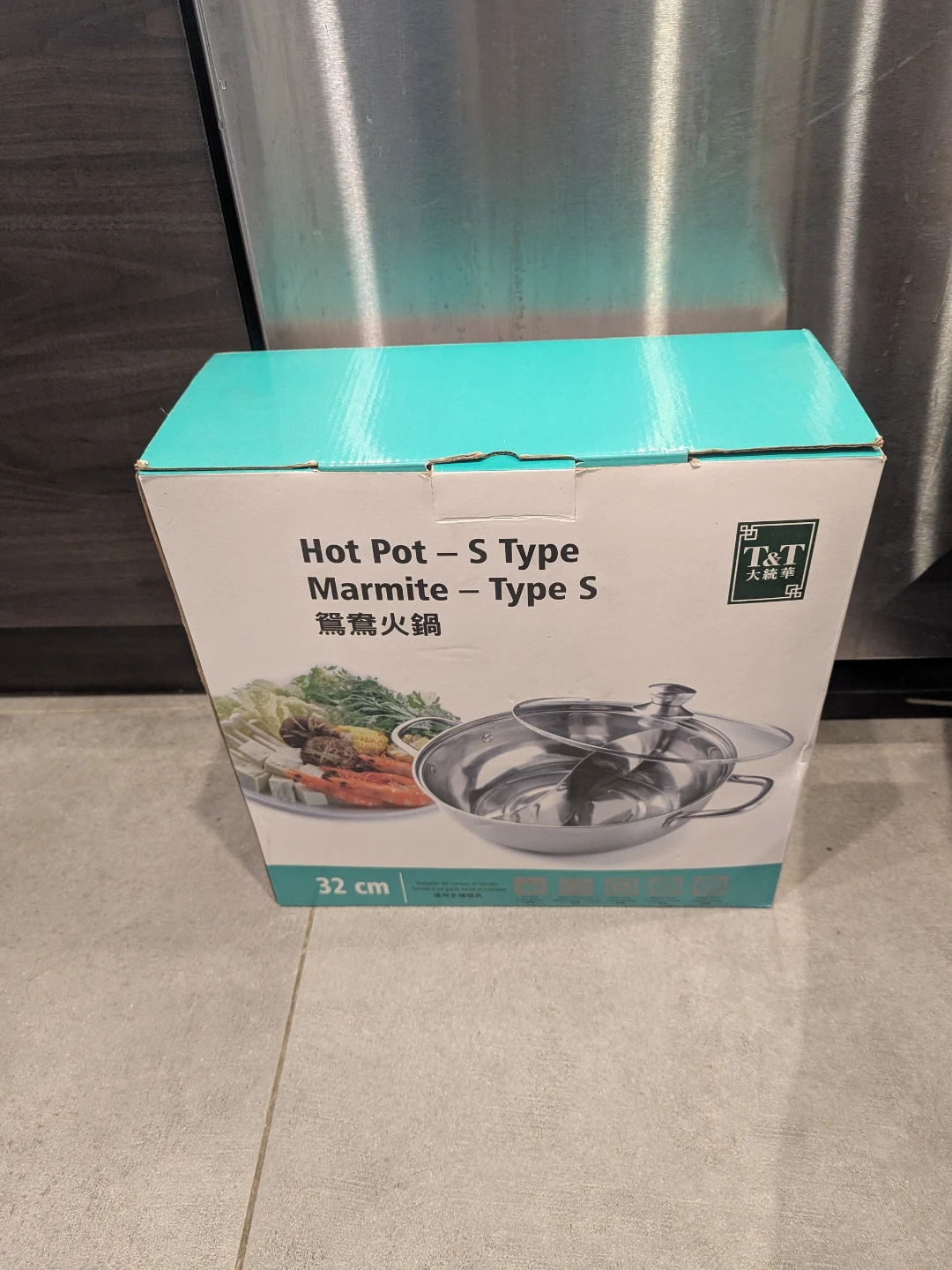 Hot Pot - stainless steel, 2 compartments