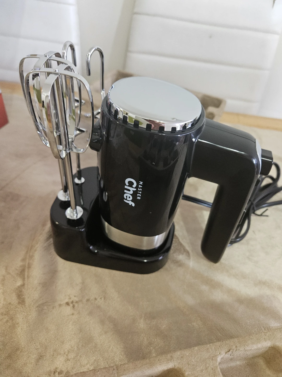 MASTER Chef Electric Hand Mixer with Storage Base,