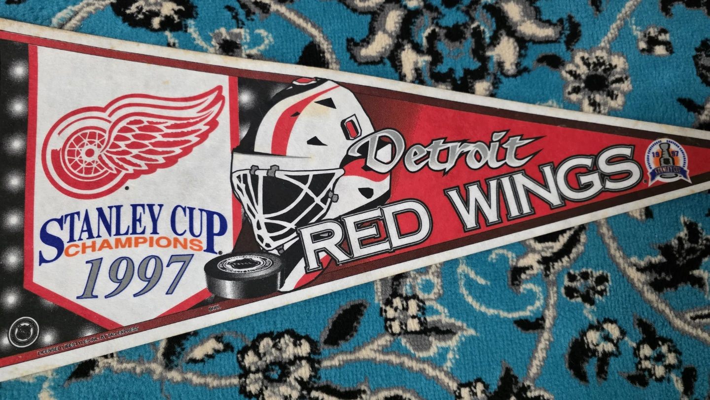Detroit Red Wings 1997 Stanley Cup Champions Pennant