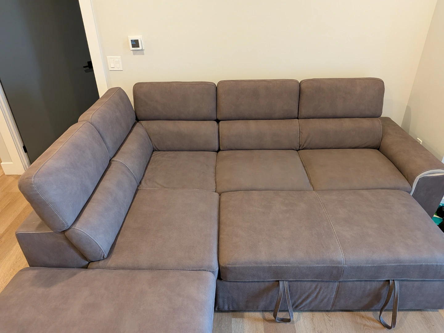 Brownish Sectional Sofa with Storage and bed (3- pieces) - photo 3