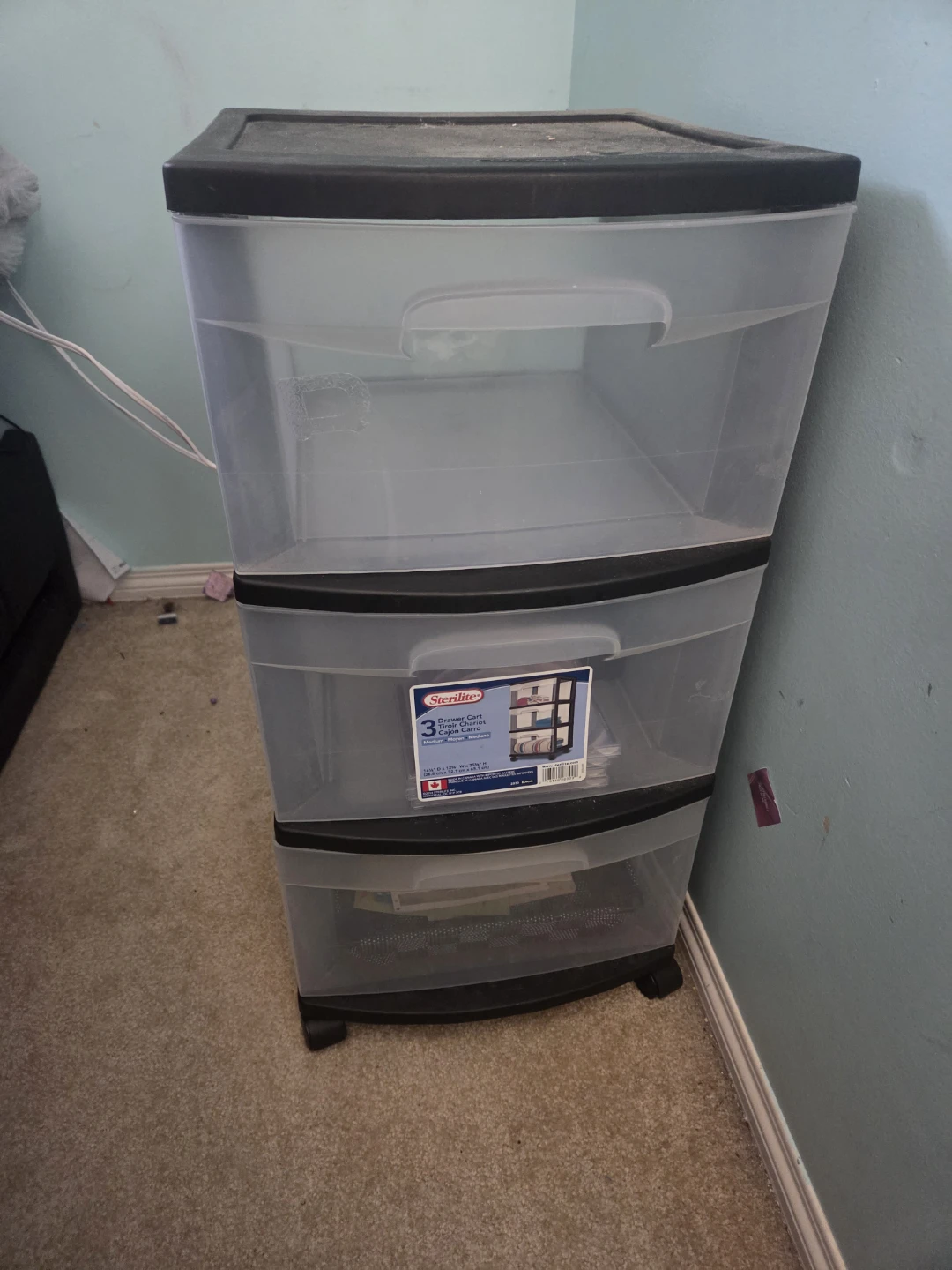 Sterilite 3 Drawer Storage Unit