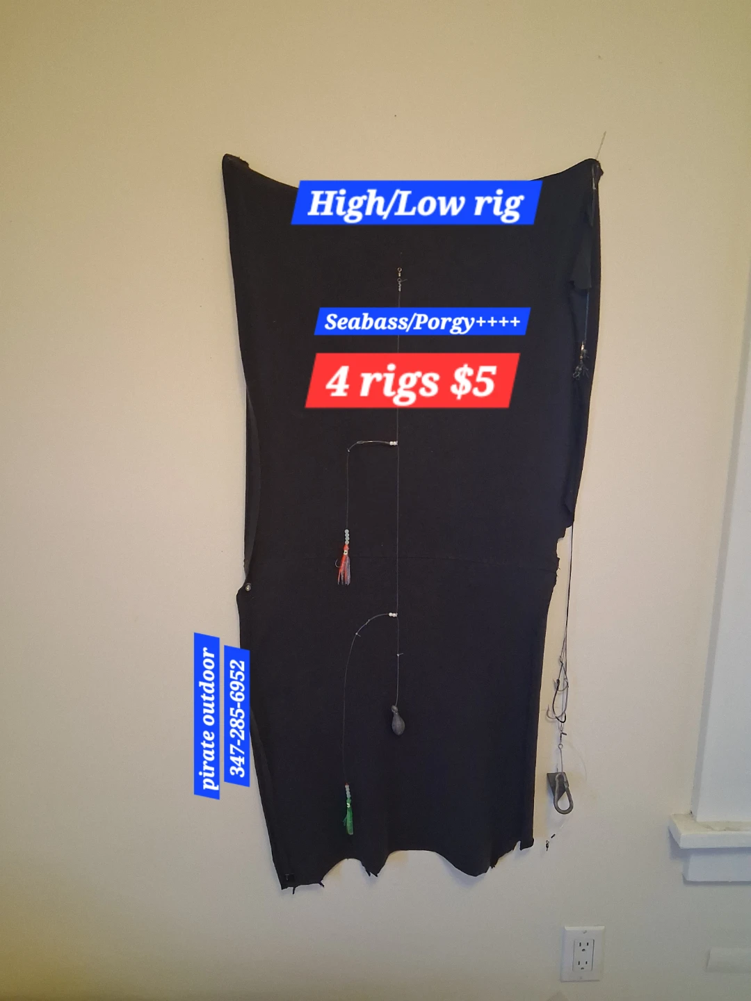 High/Low Rig for Seabass/Porgy - 4 Rigs