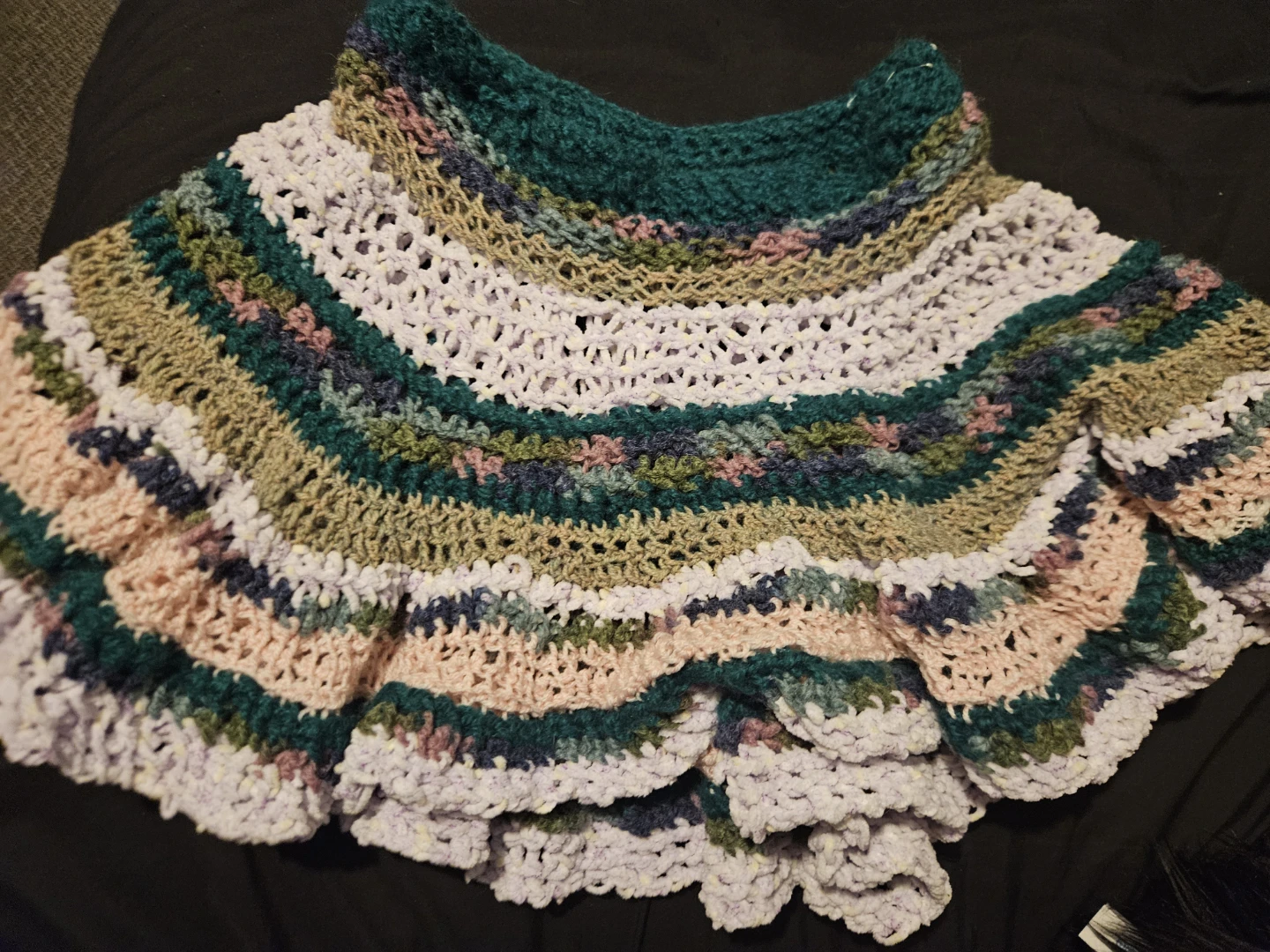 Handmade Pastel Pink/Green Skirt!