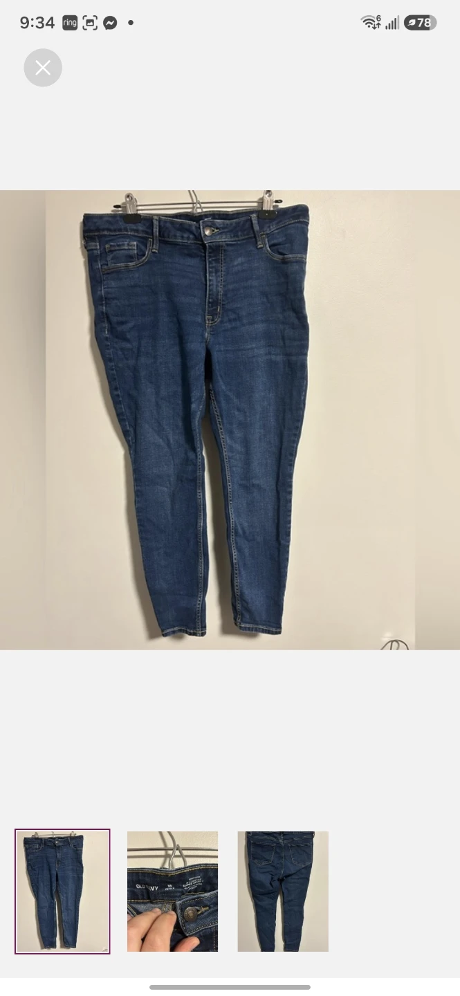 Old Navy High-Rise Rockstar Jeans Size 16 Petite