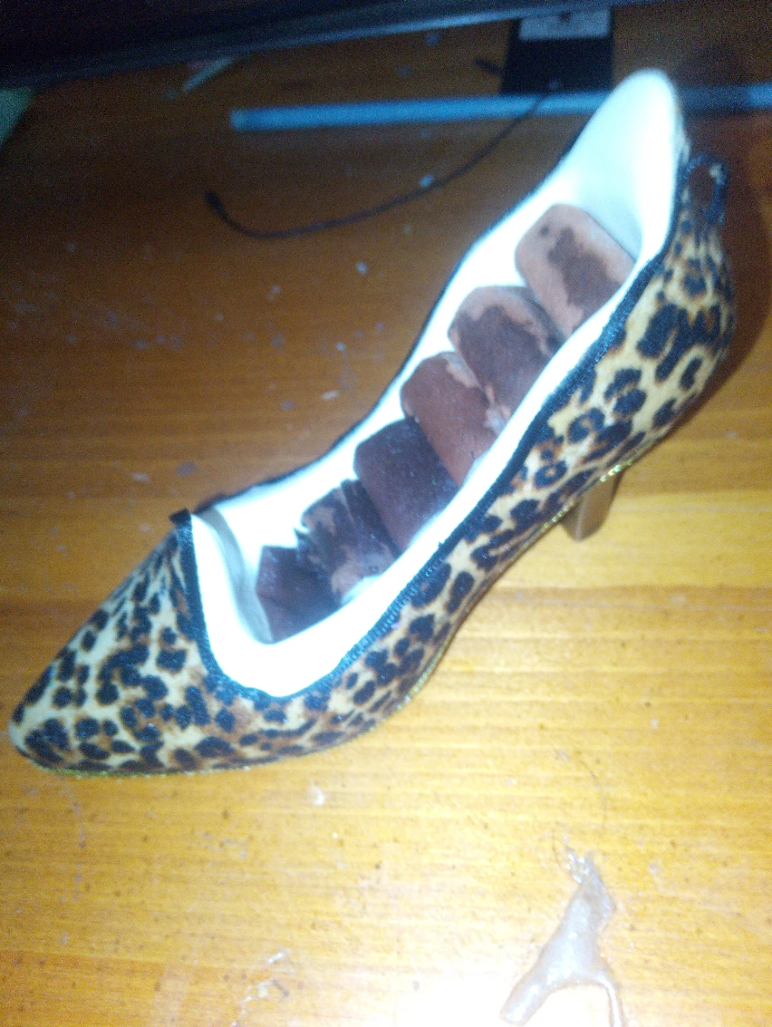 Leopard Print High Heel Shoe ring holder - photo 2