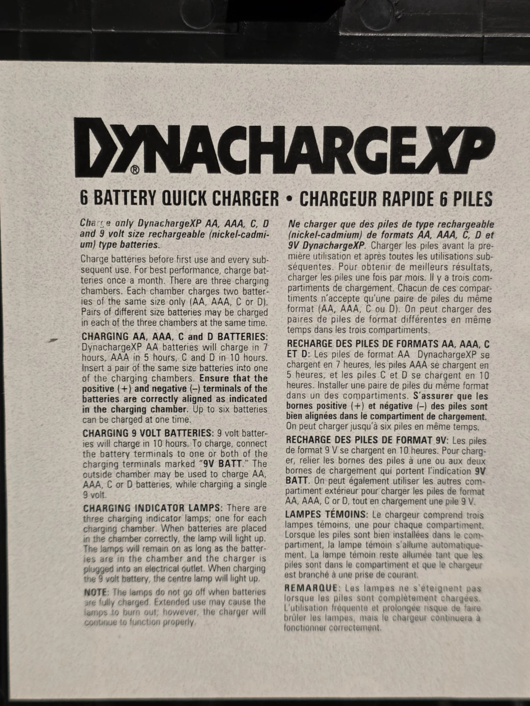 DynaChargeXP Quick Battery Charger NC600 - photo 3