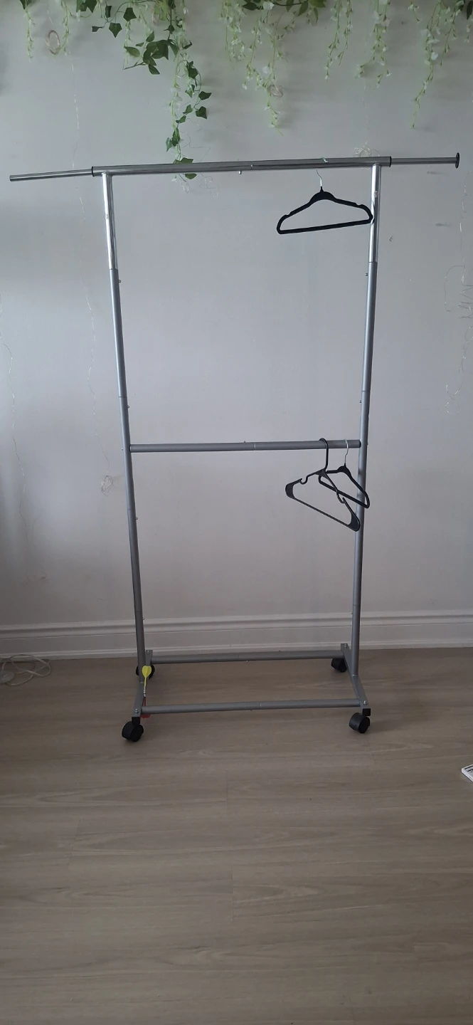 Rolling Garment Rack with Double Rod - photo 2