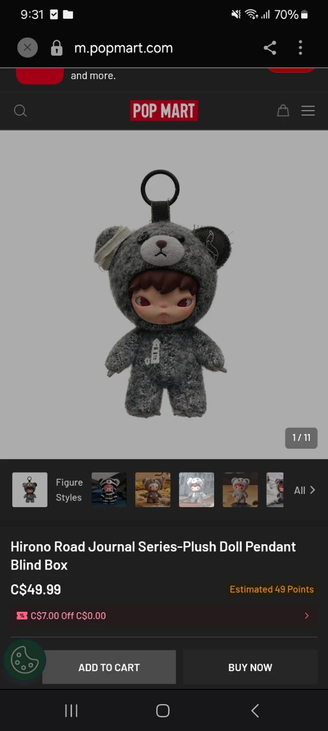 Hirino plush doll pendant - photo 2