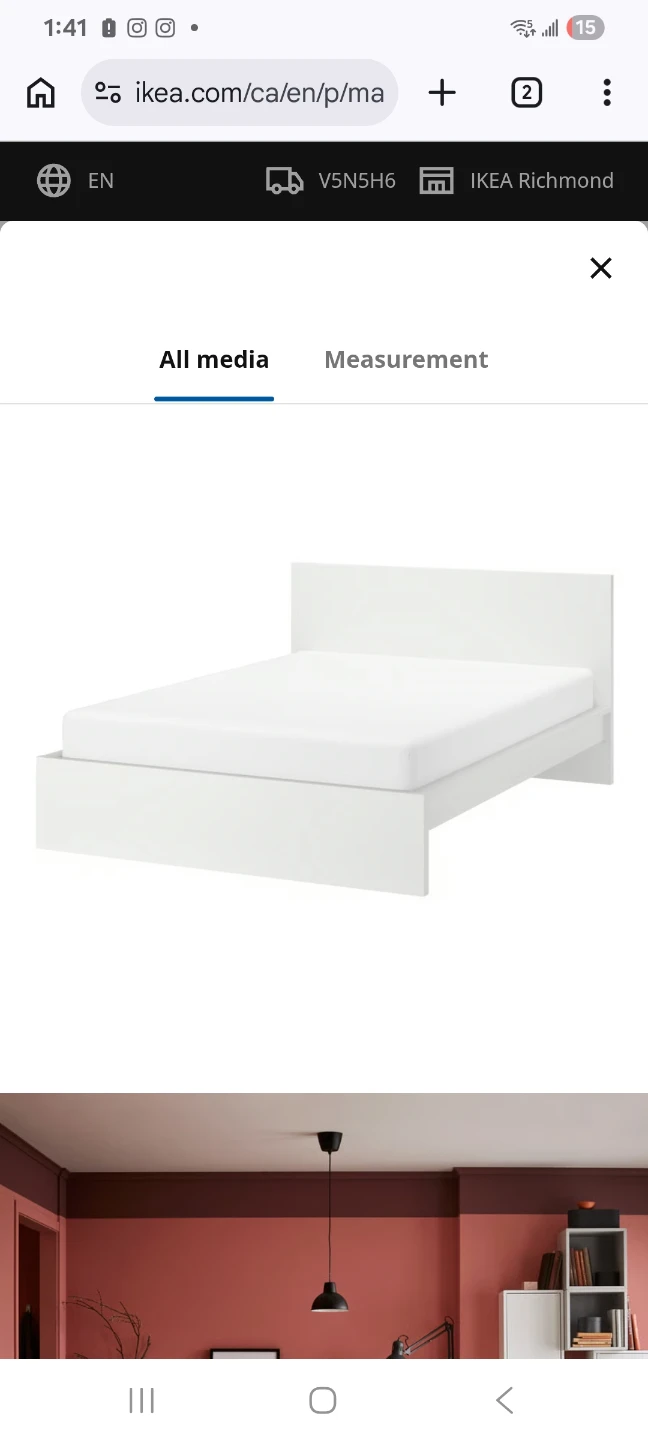 Ikea Malm - queen bed frame - photo 3
