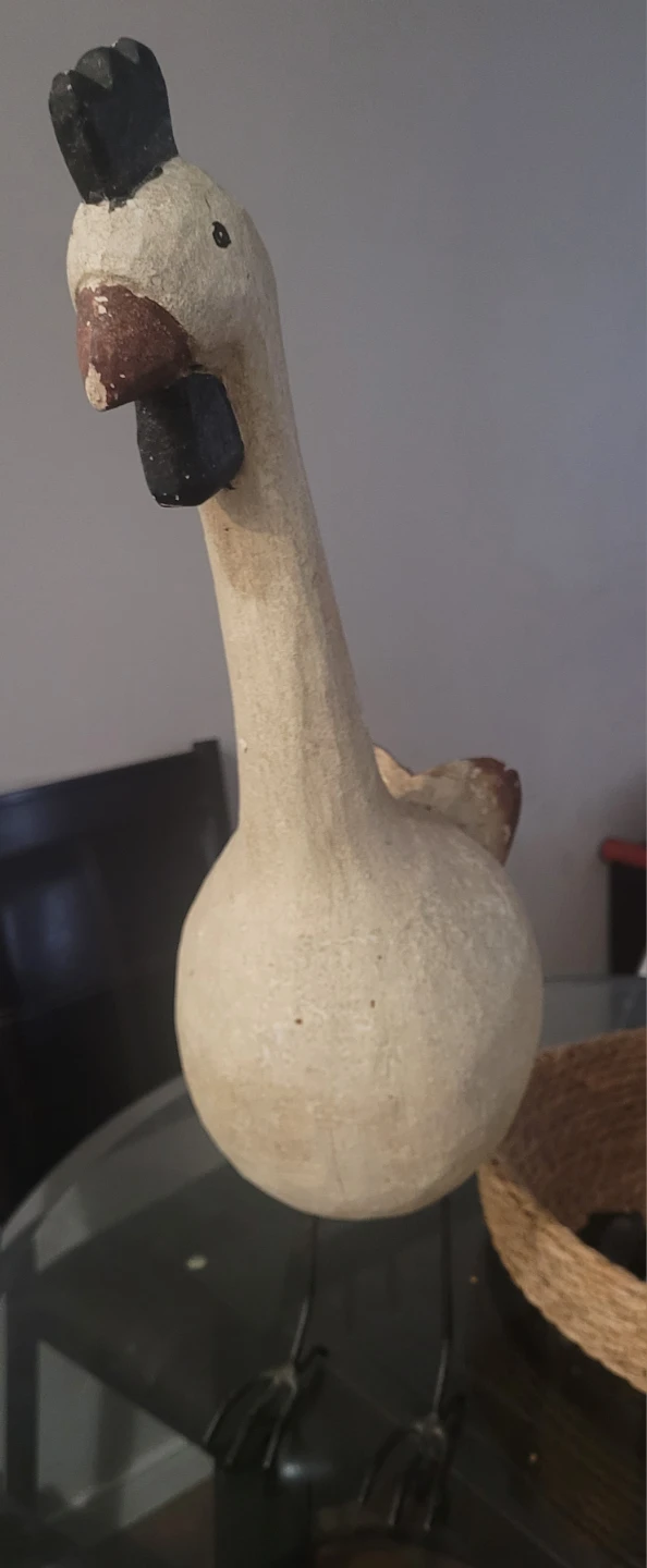 Wooden Goose Figurine