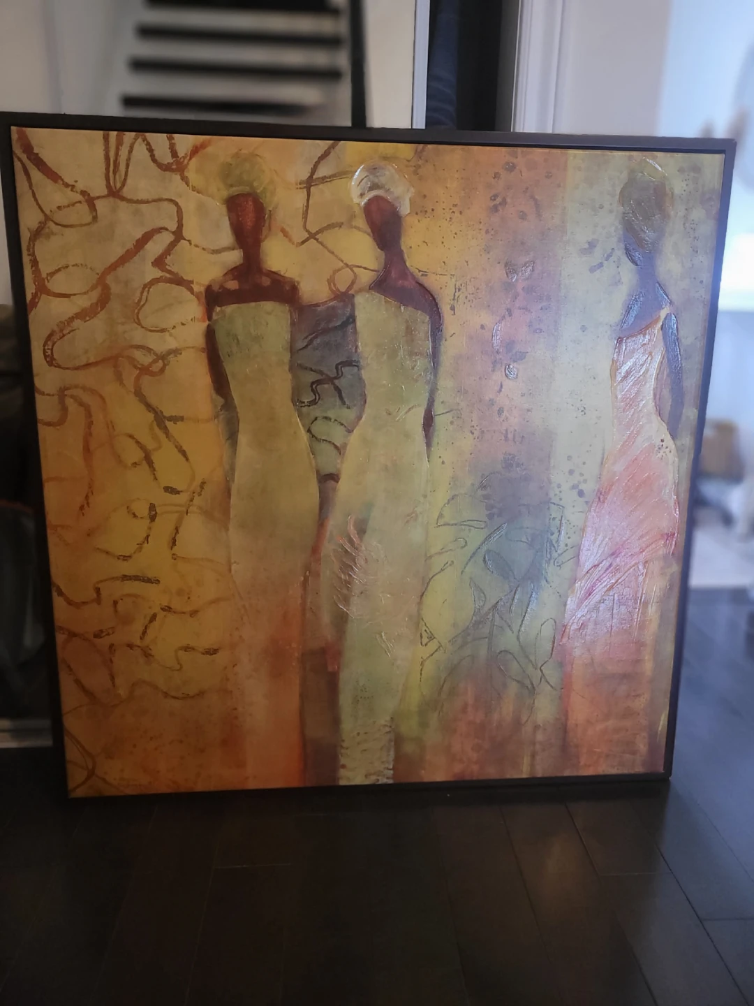Abstract Three Women Canvas Wall Art