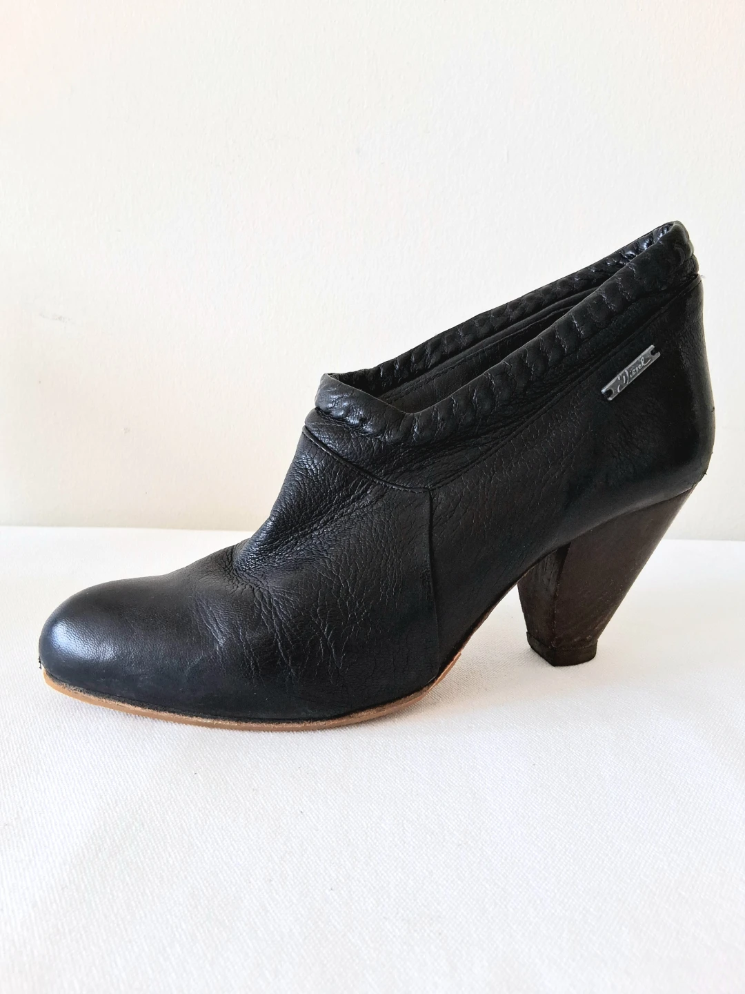 Diesel Wood Heel Genuine Leather Ankle Boots 👠 Women Sz 39 - photo 5