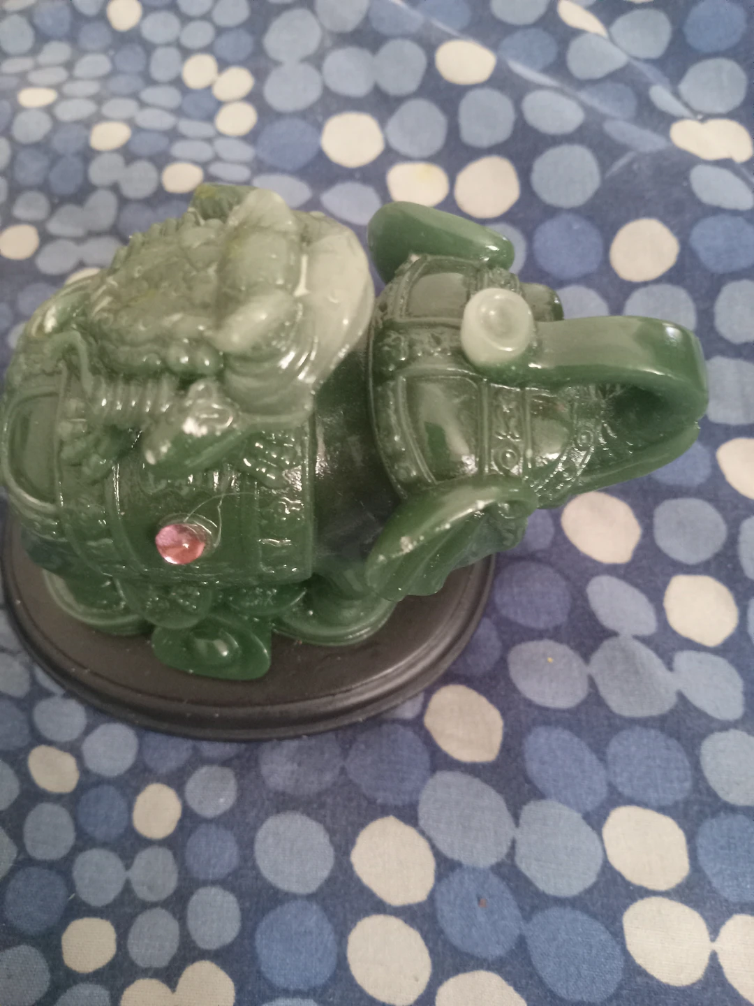 Jade Elephant Turtle Statue