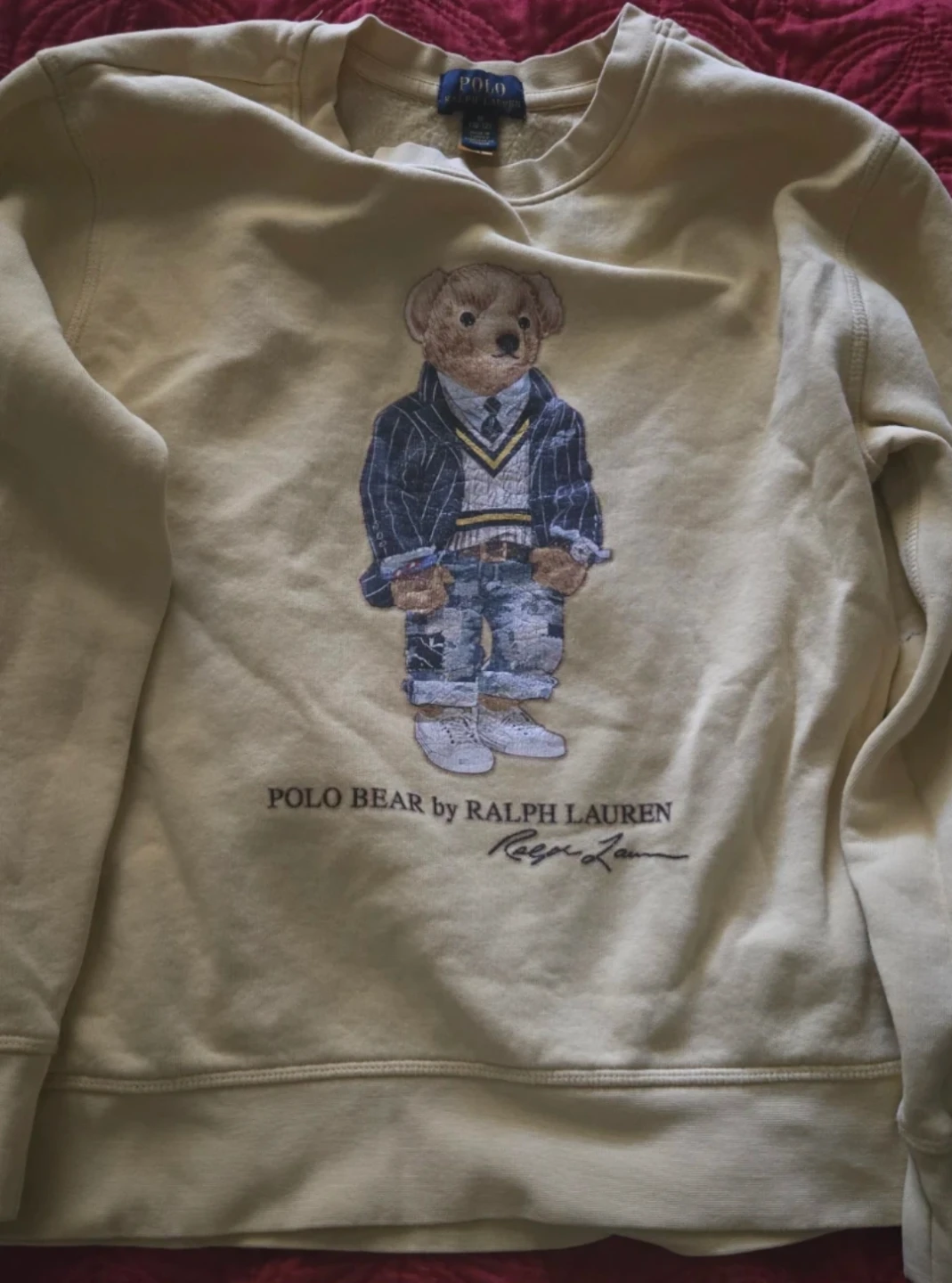 Polo Ralph Lauren Polo Bear Sweatshirt - Yellow - Medium - photo 3