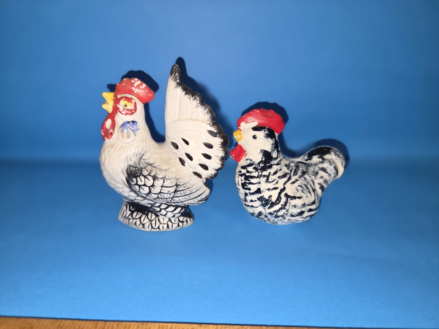 Ceramic Chicken Figurines (Rooster and Hen)