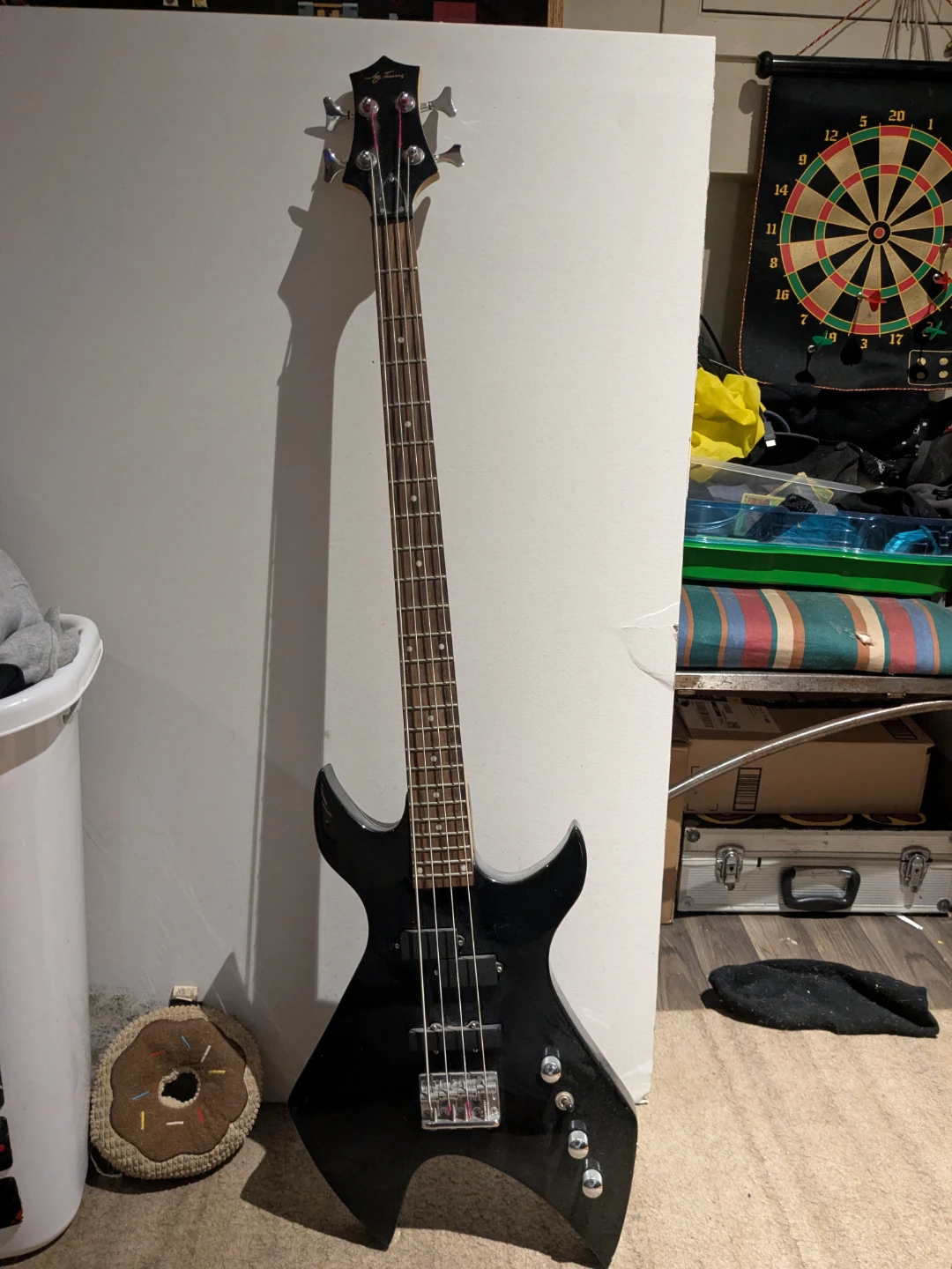 Black 4-String Bass Guitar