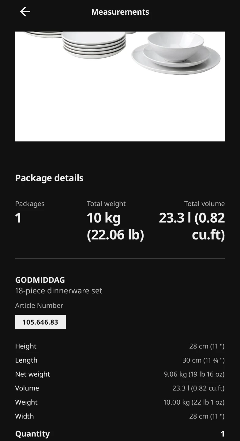 IKEA GODMIDDAG 18-Piece Dinnerware Set - White - photo 5
