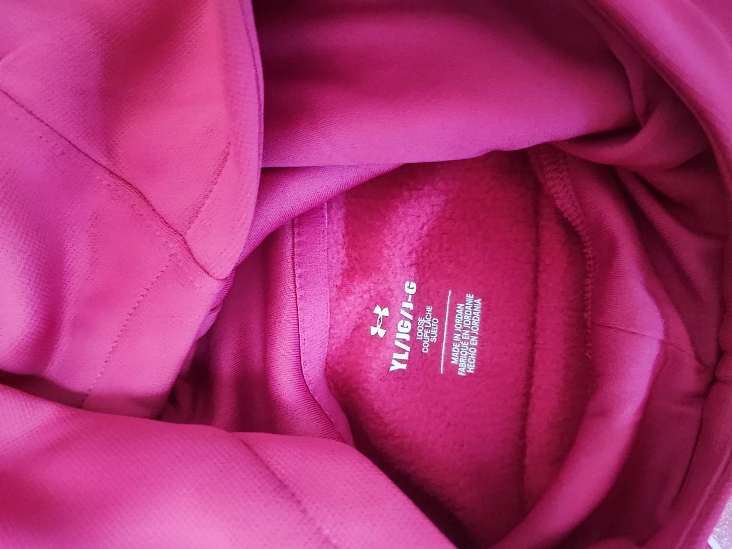 Under Armour Pink Hoodie - Youth Large - photo 2