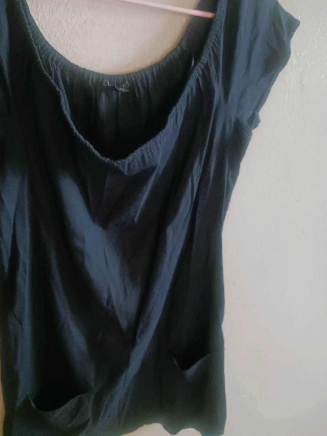 Black Cap Sleeve Scoop Neck Top - photo 3