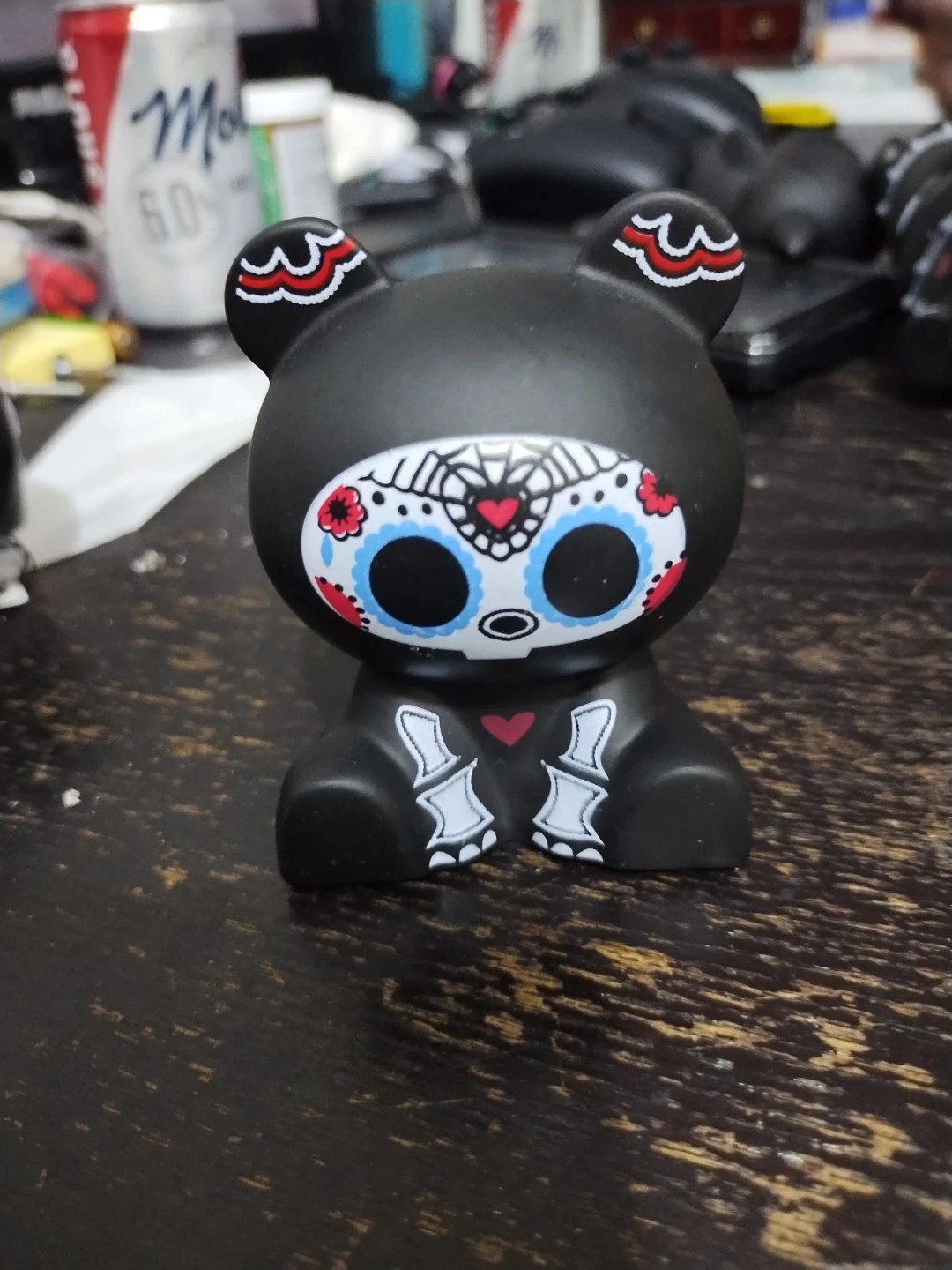 Black Figure with Day of the Dead Face Paint
