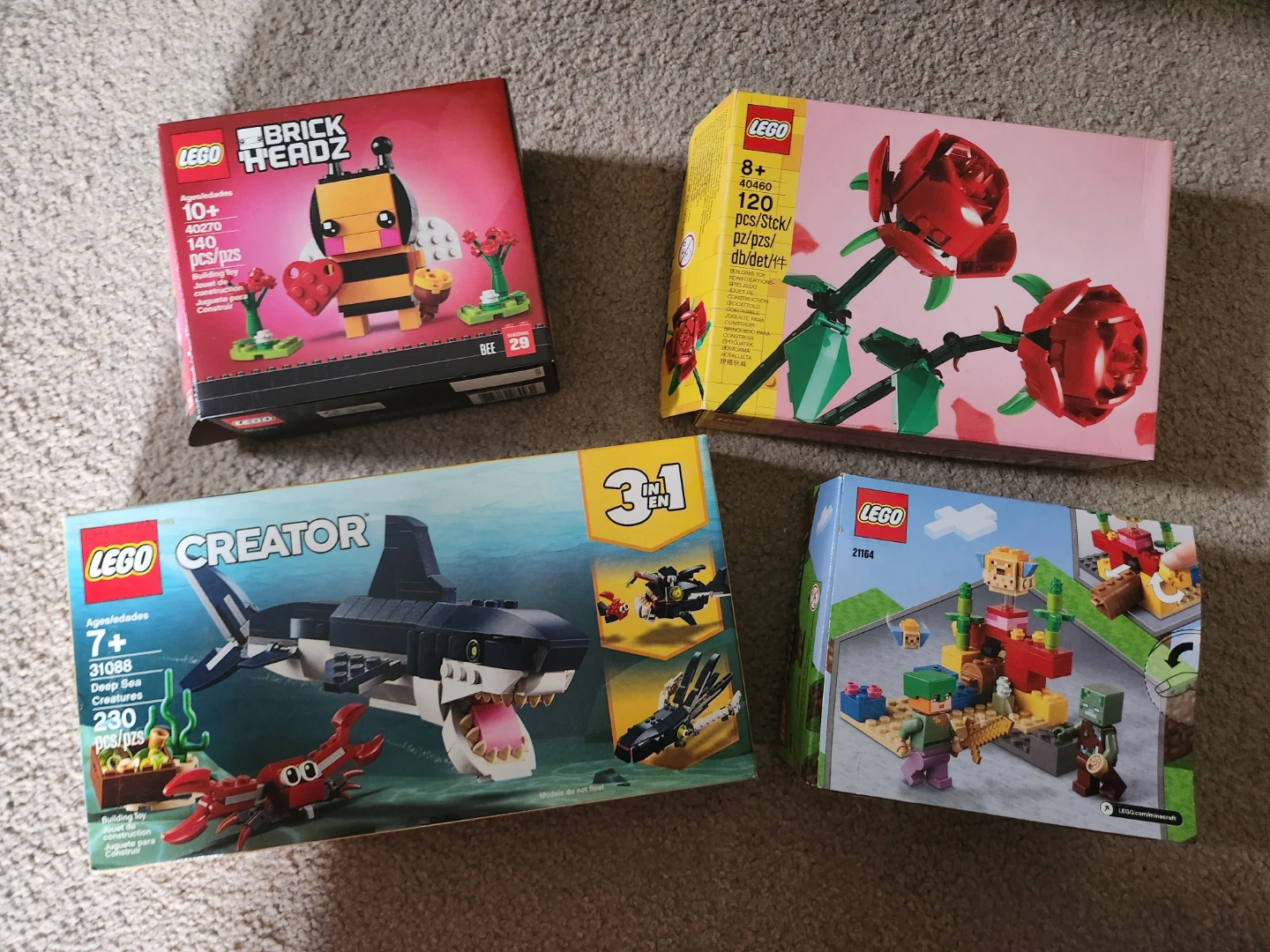 Lego Sets - open bix with all pieces