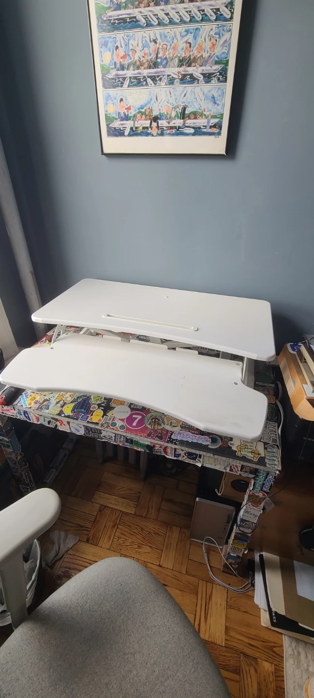 White Standing Desk Converter