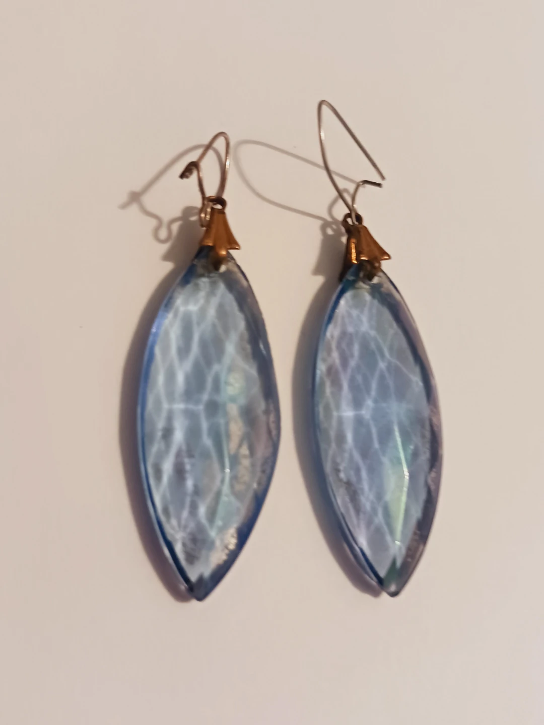 Blue Marquise Cut Gemstone Dangle Earrings - photo 3