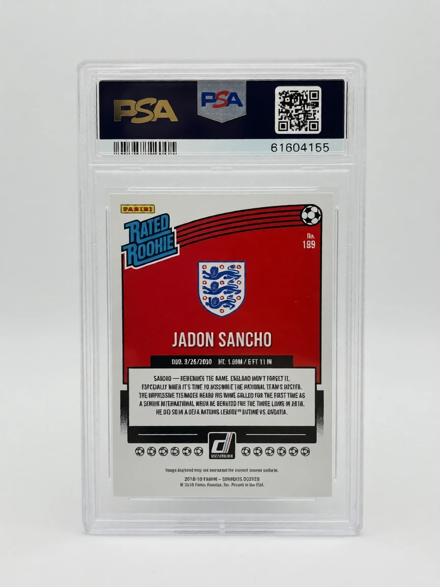 2018 Panini Donruss Rated Rookie Jadon Sancho Card #189 - photo 2