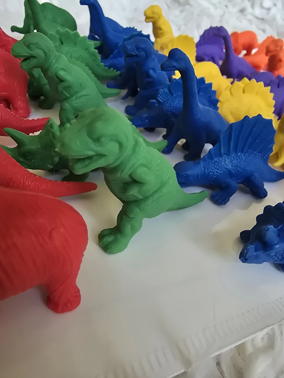 50pc Preschool Dinosaur Math Sorting Counters / Sensory Bin Toys