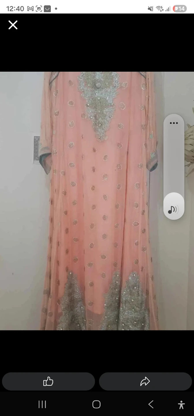 Women's Peach Embellished 3 peace  size large - photo 3