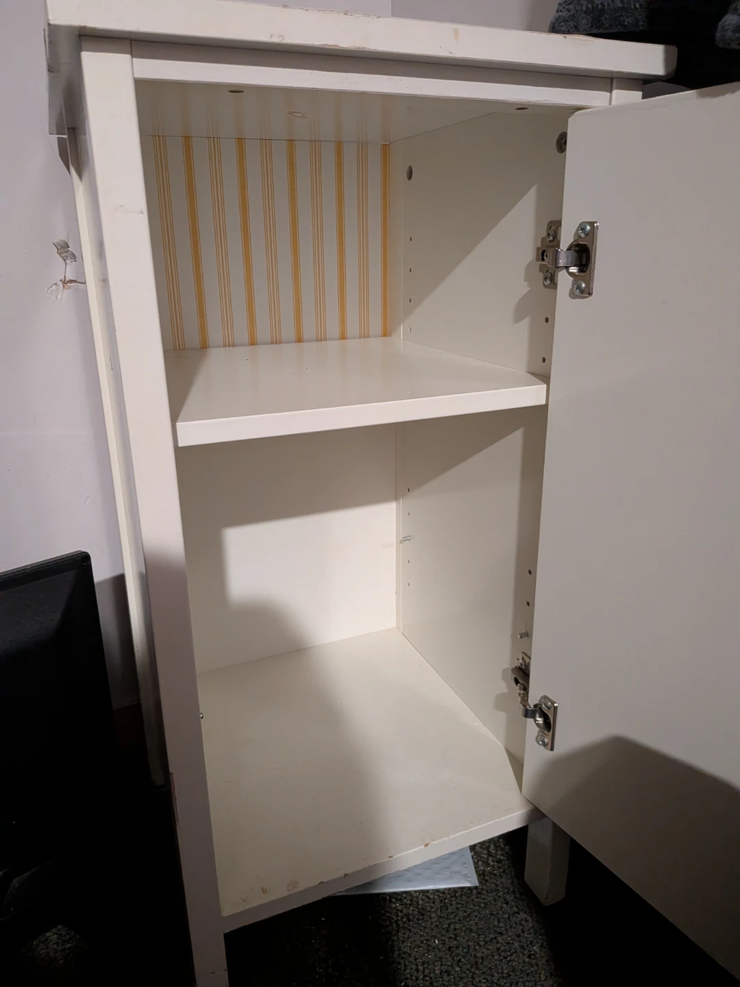 White Storage Cabinet with Door
