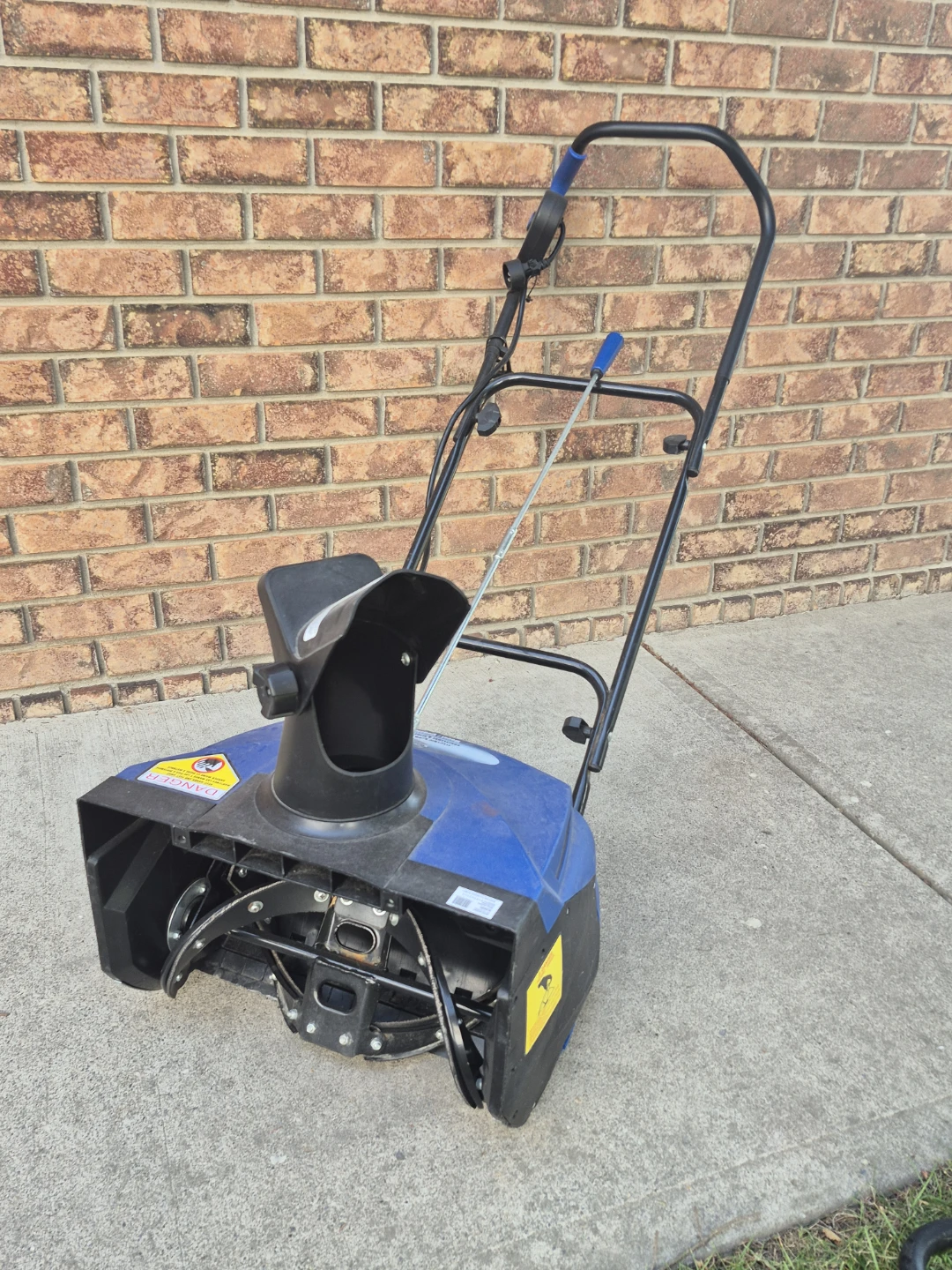 Blue Electric Snow Blower