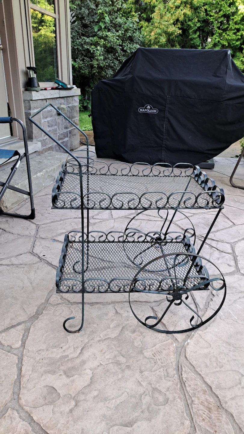 Vintage Metal Bar Cart