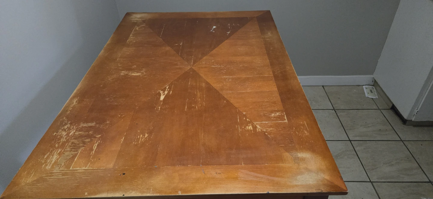 Wood Dining Table - Needs Refinishing - photo 3