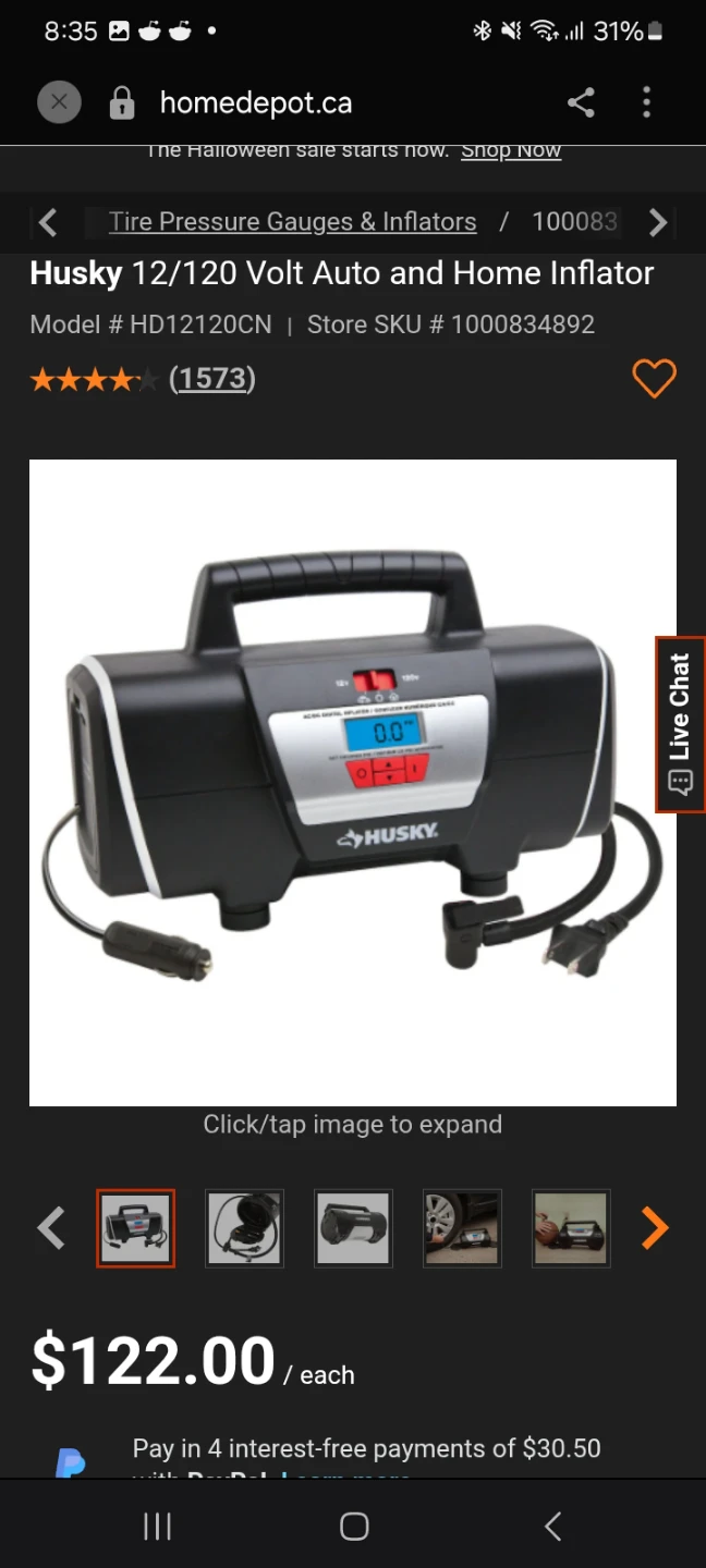 Husky 12/120 Volt Auto and Home Inflator - photo 4