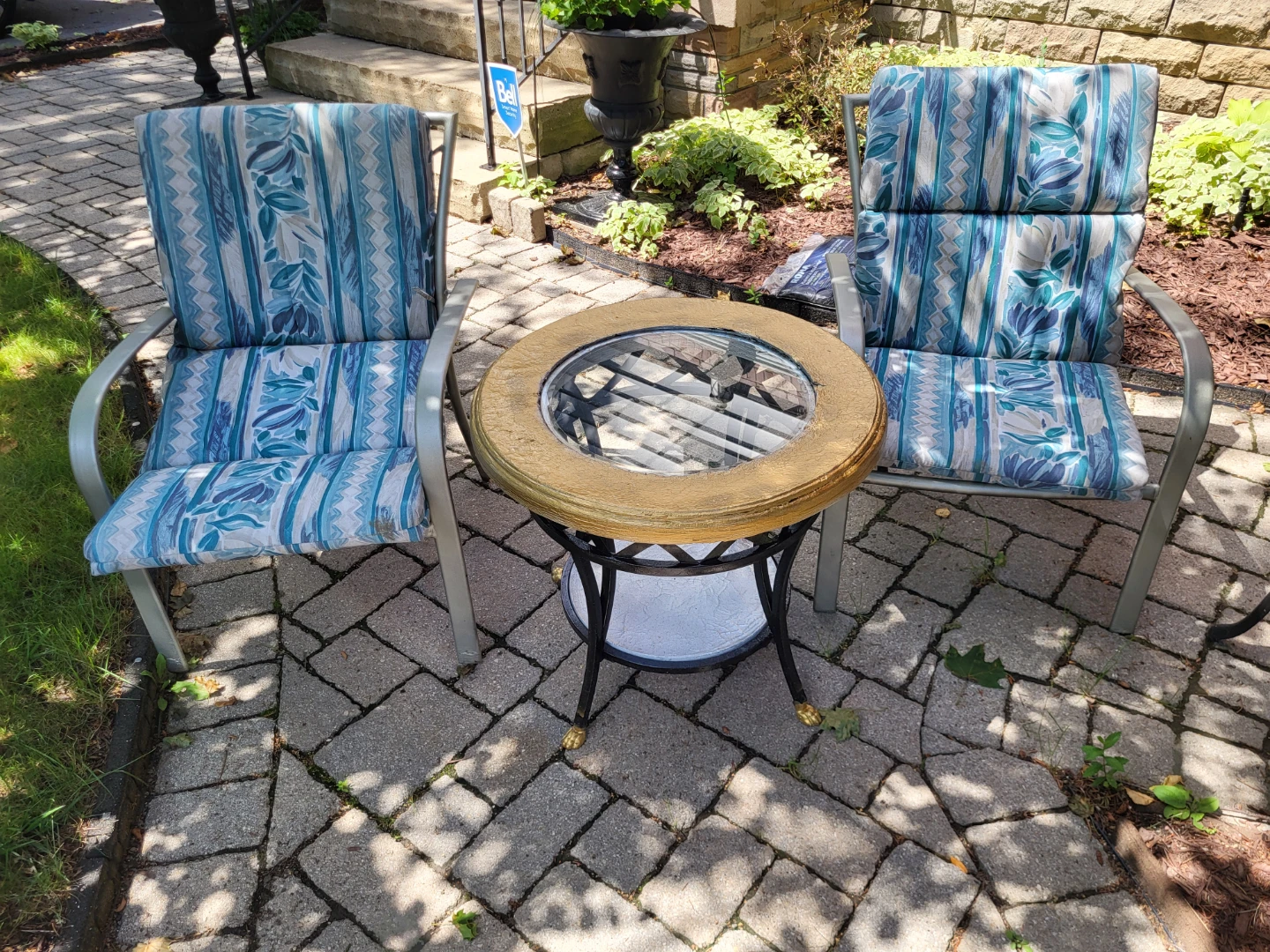 Outdoor Patio Chairs and Side Table Set