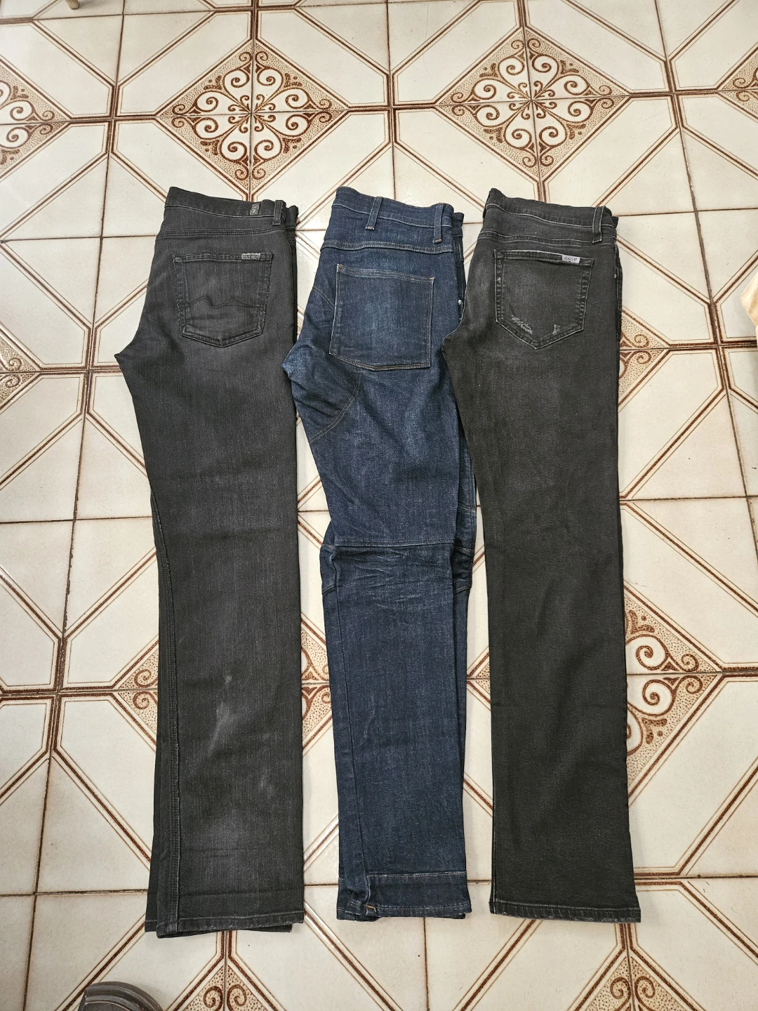 3 mens expensive jeans size 33x32 slim