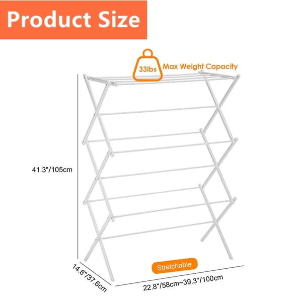 (BRAND NEW) Expandable Laundry Clothes Drying Rack, - photo 4