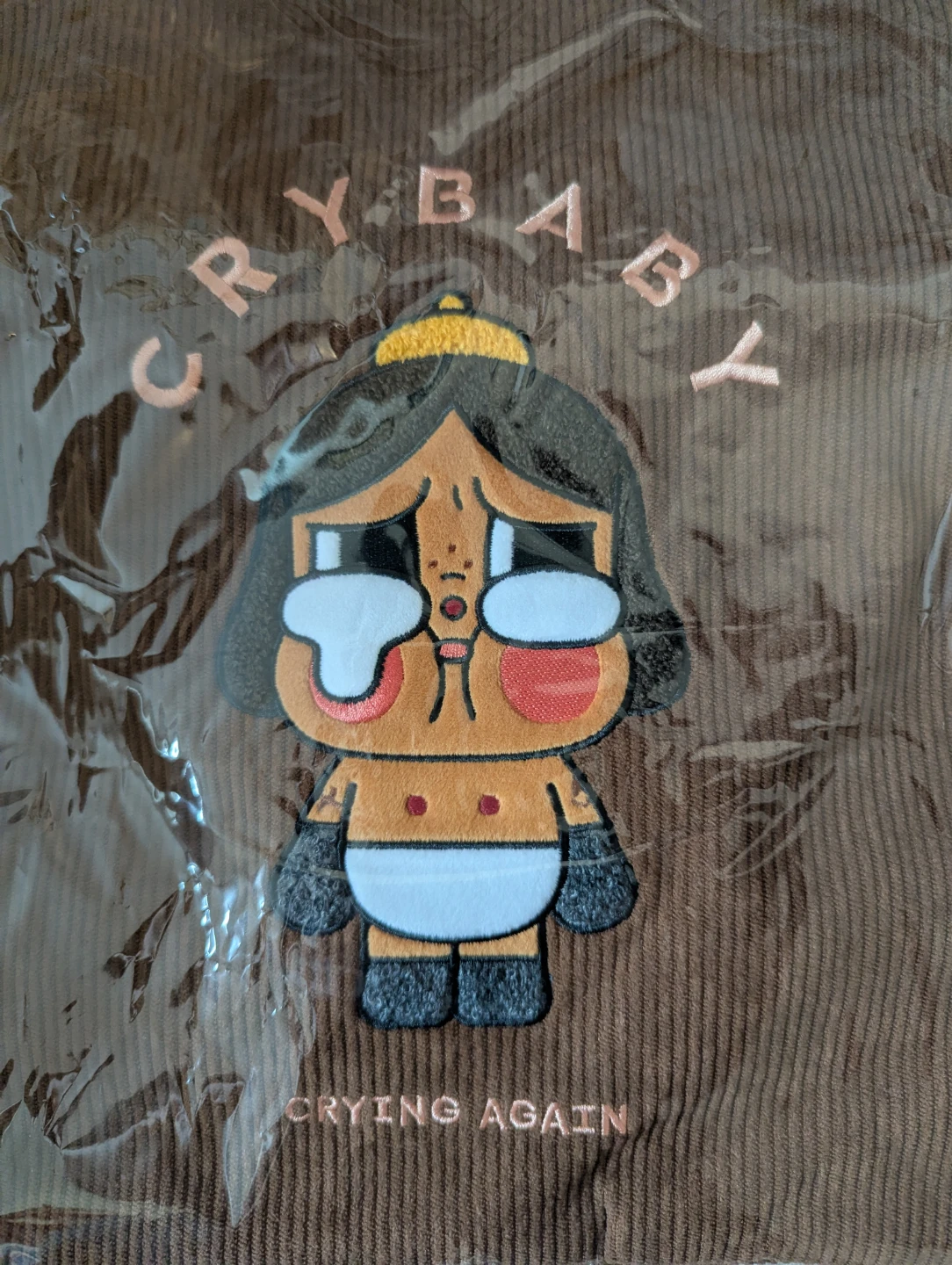 Pop Mart - Crybaby brown corduroy tote bag - photo 2