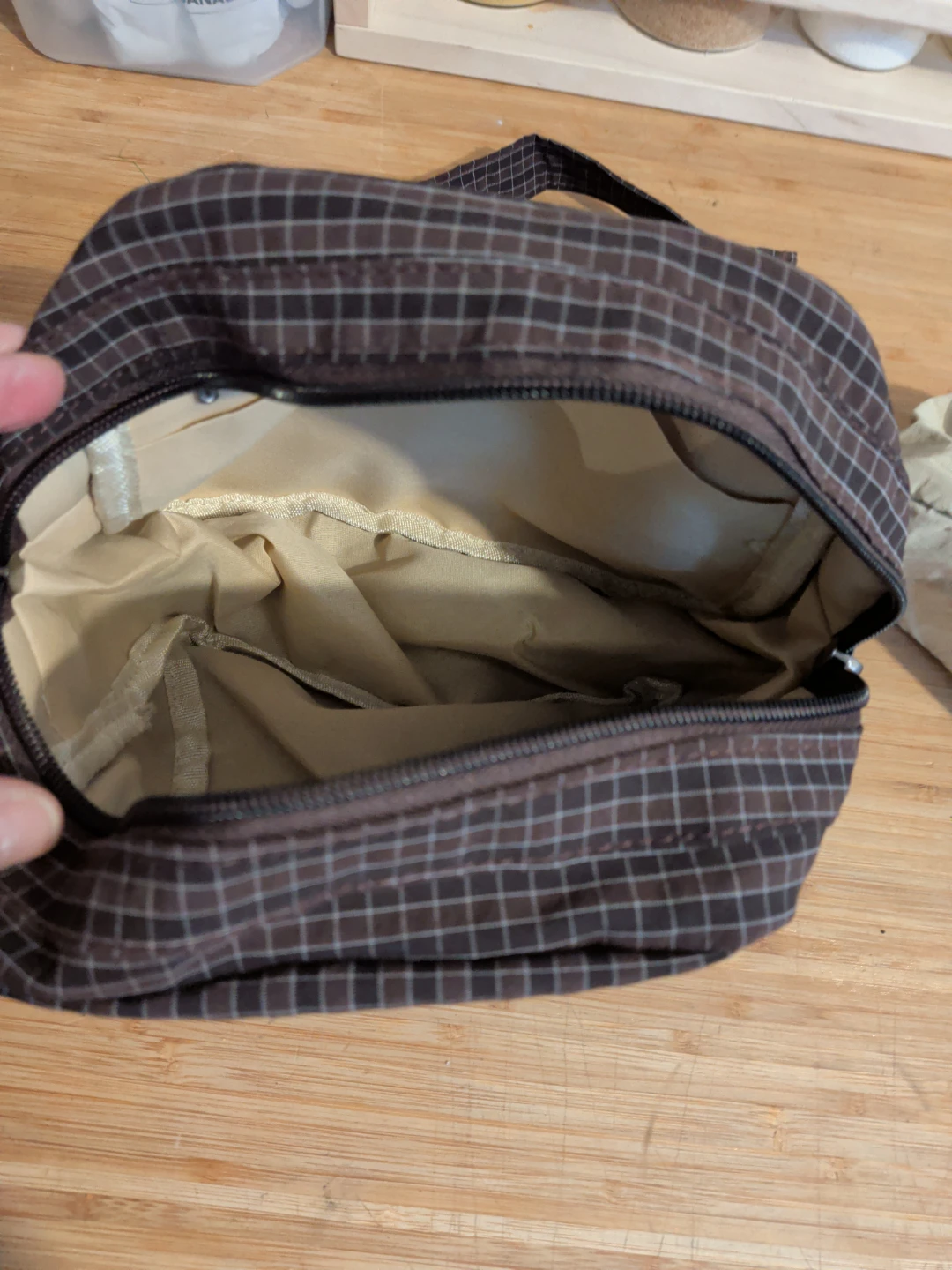 Grid Pattern Crossbody Bag with Drawstring Pouch - photo 3