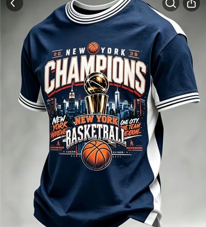 New York Champions Basketball T-Shirt