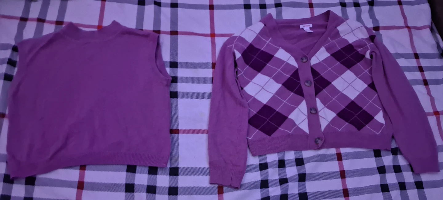 Joe Fresh Argyle Cardigan and Vest Set - photo 3