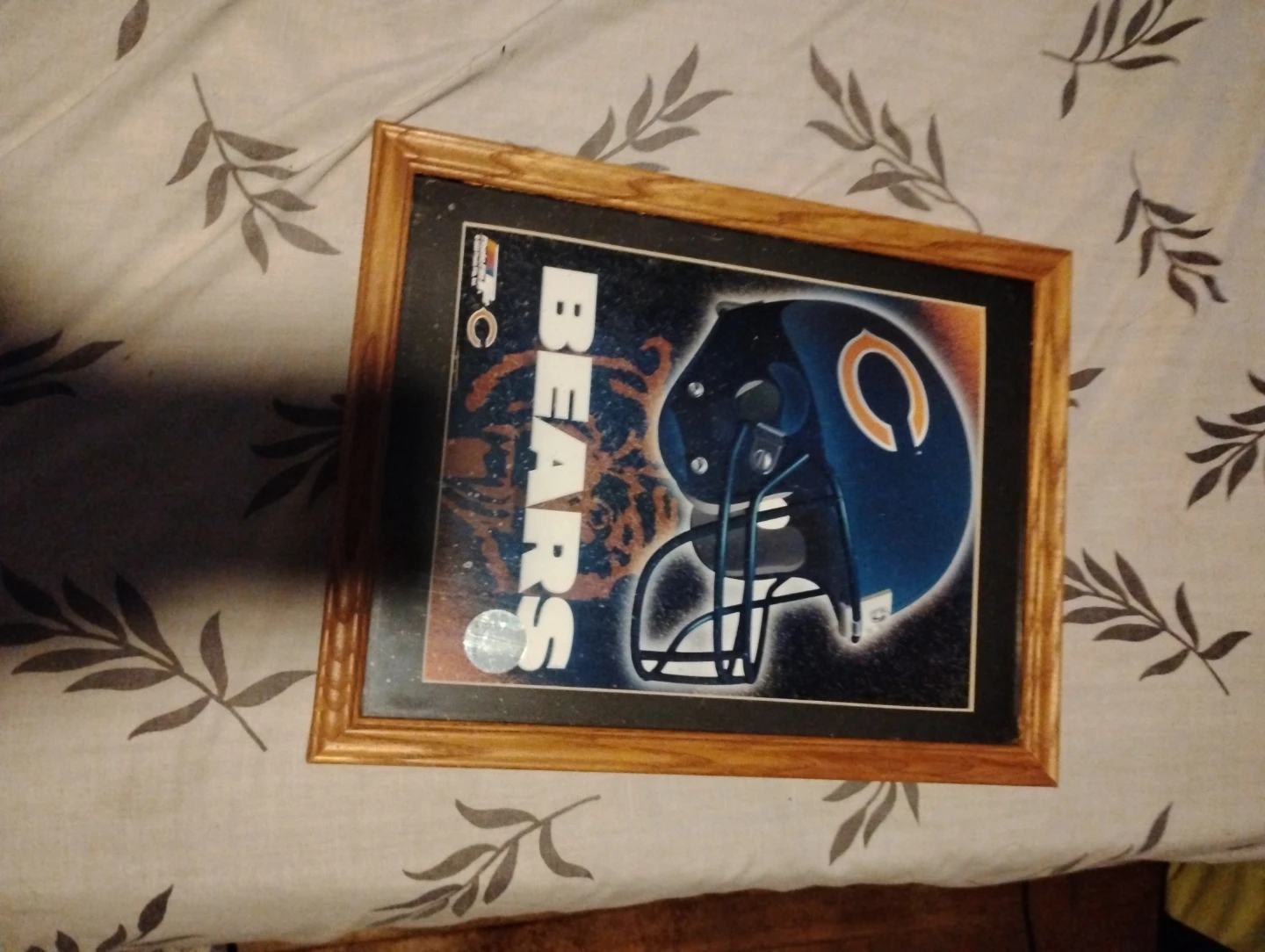 Chicago Bears Framed Football Helmet Art
