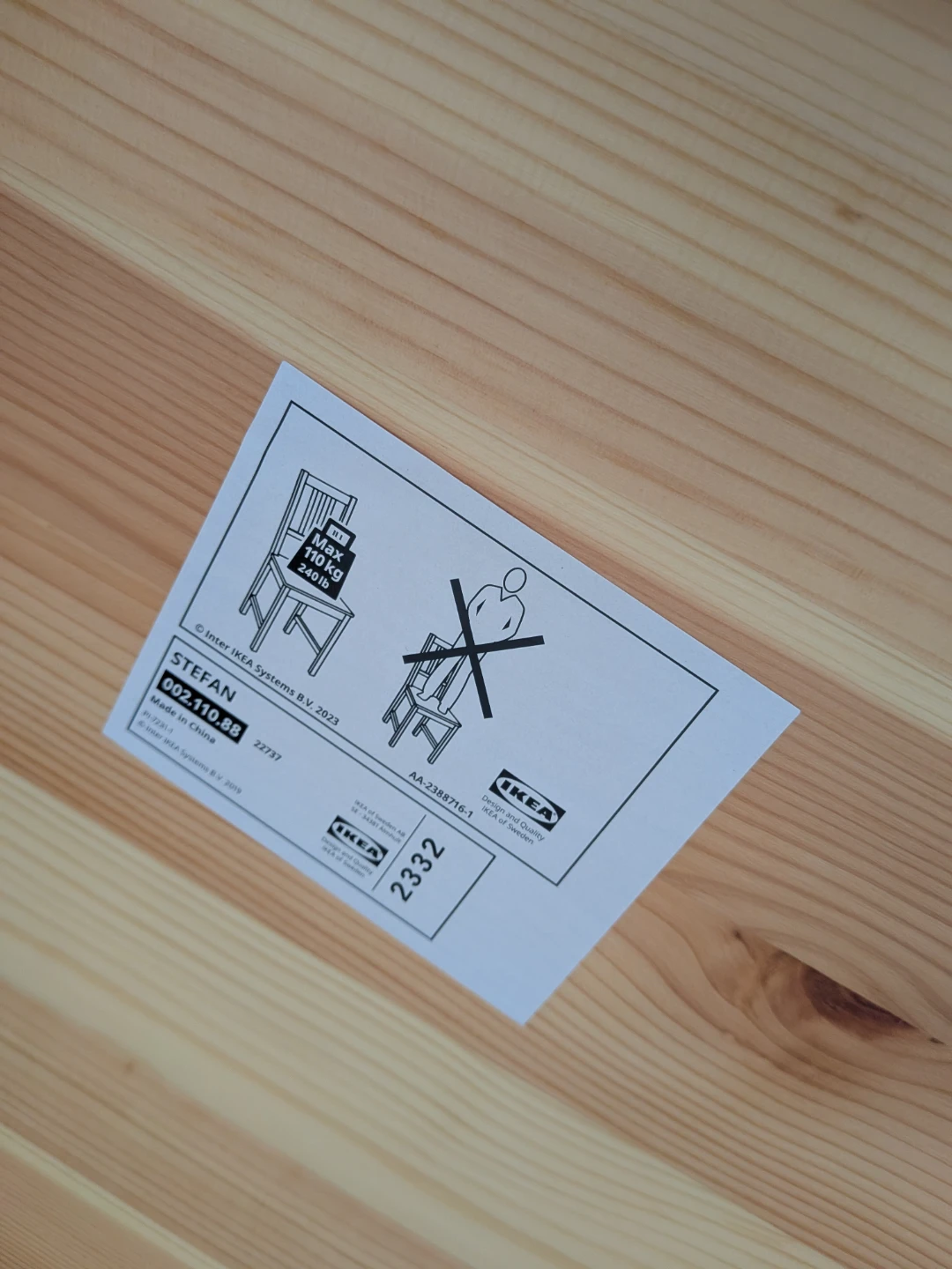 IKEA Stefan Chair and Sanderberg Table Set - photo 4