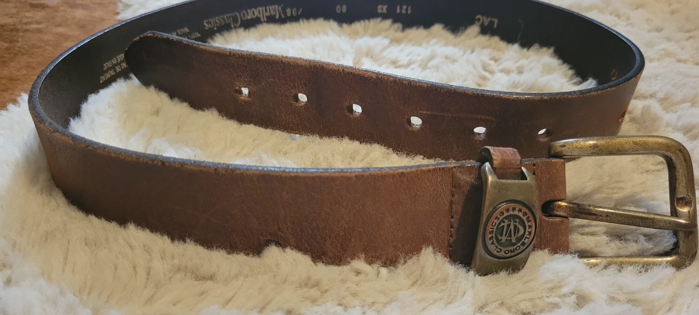 Vintage Marlboro Classics Brown Leather Belt - photo 4
