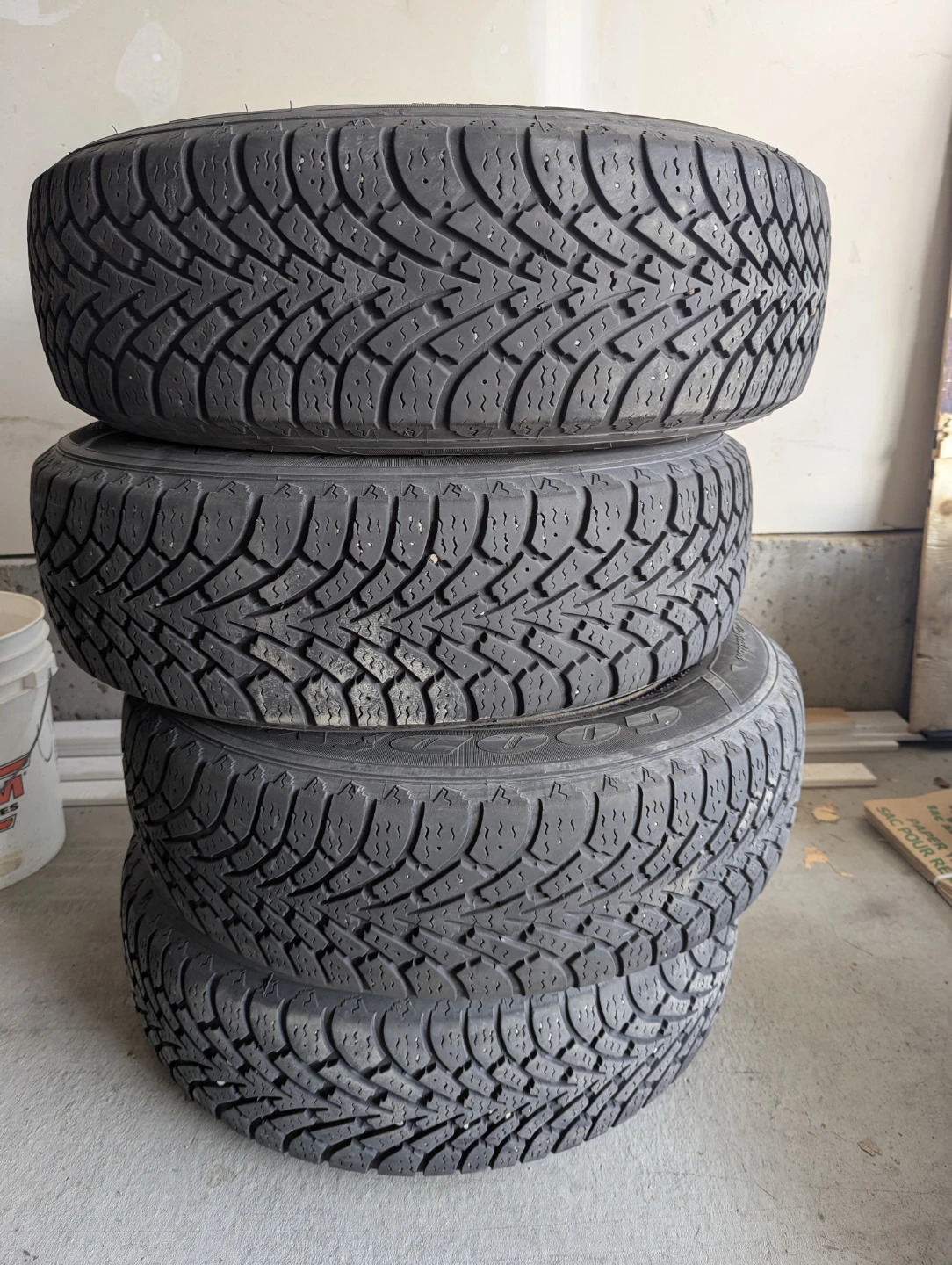 Winter Tires 225/65R17 on Steel Rims - Set of 4 (6/7mm T