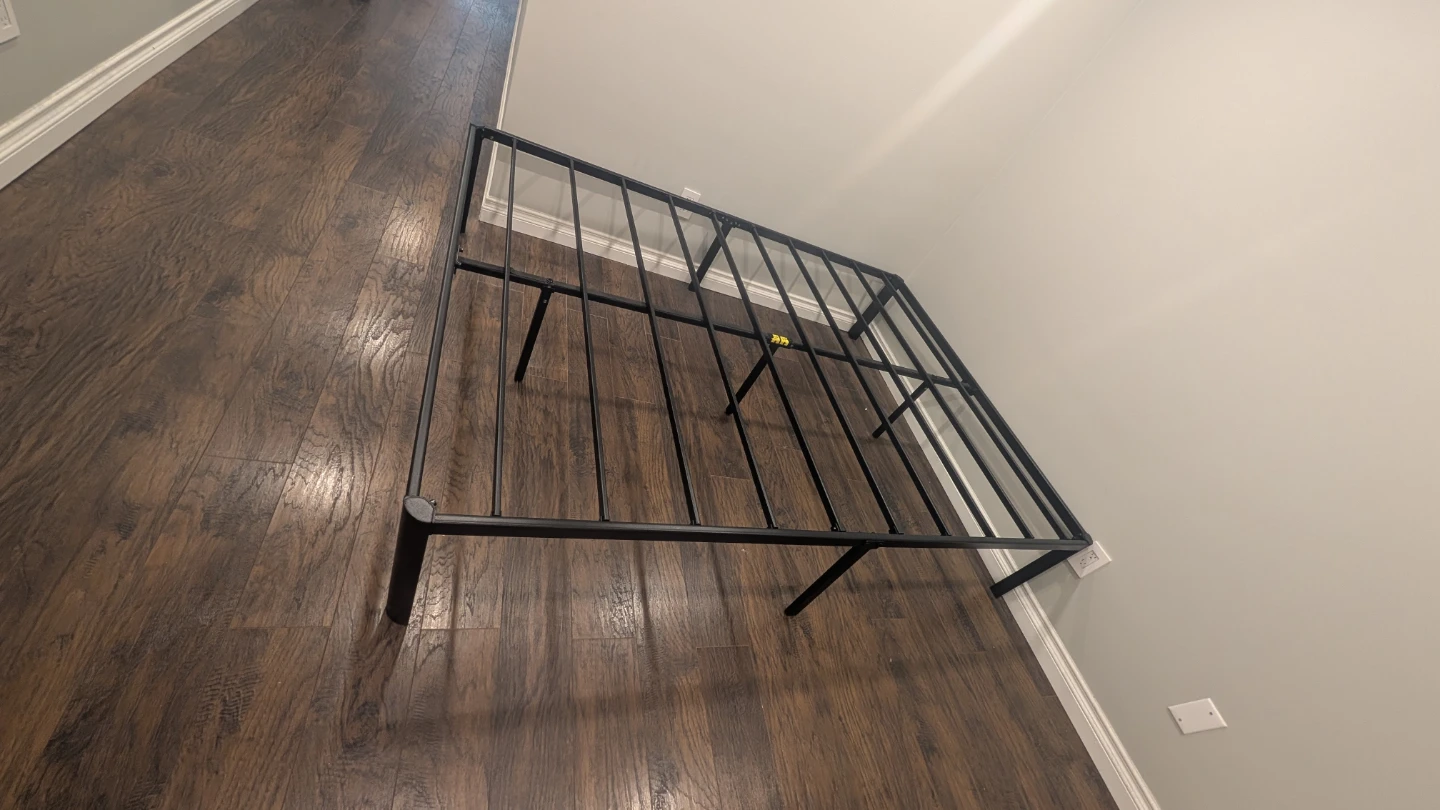 Queen Sized Black Metal Bed Frame - photo 2
